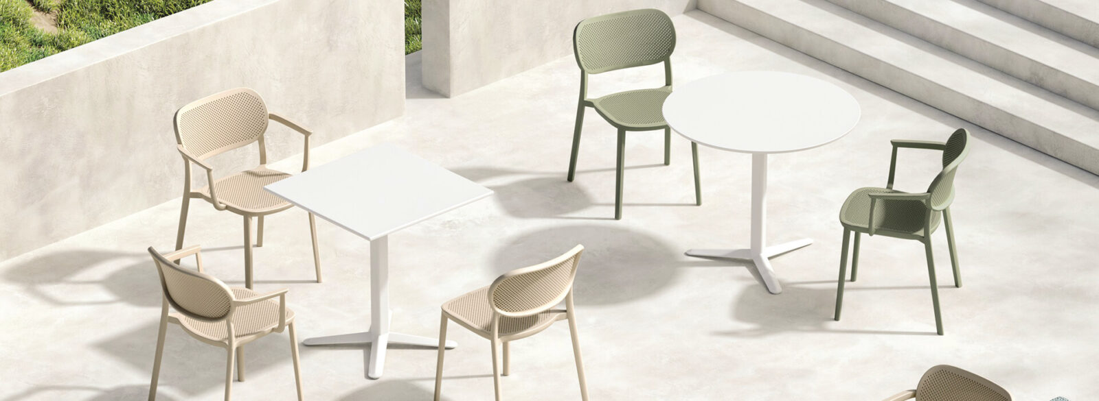 outdoor designer stackable chairs