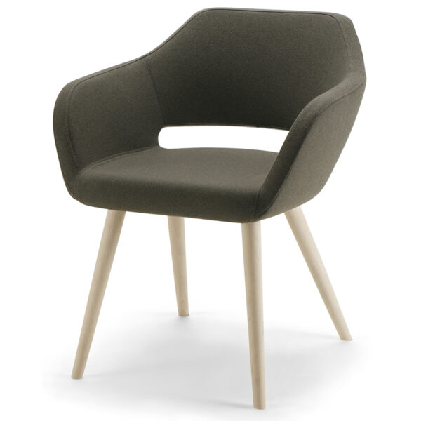 Larsen Arm Chair Wood Leg