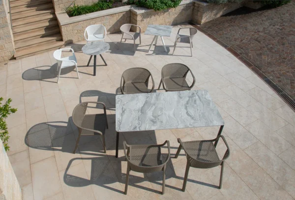 Janet Outdoor Arm Chair Dining Set Up