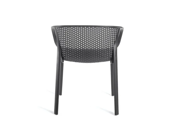 Janet Outdoor Arm Chair Black Back View