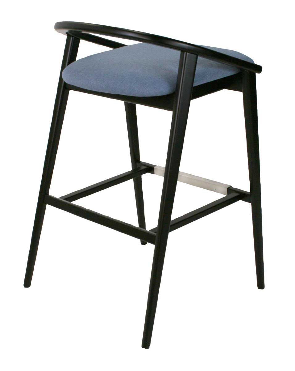 Finley Barstool with Wood Back - Image 3