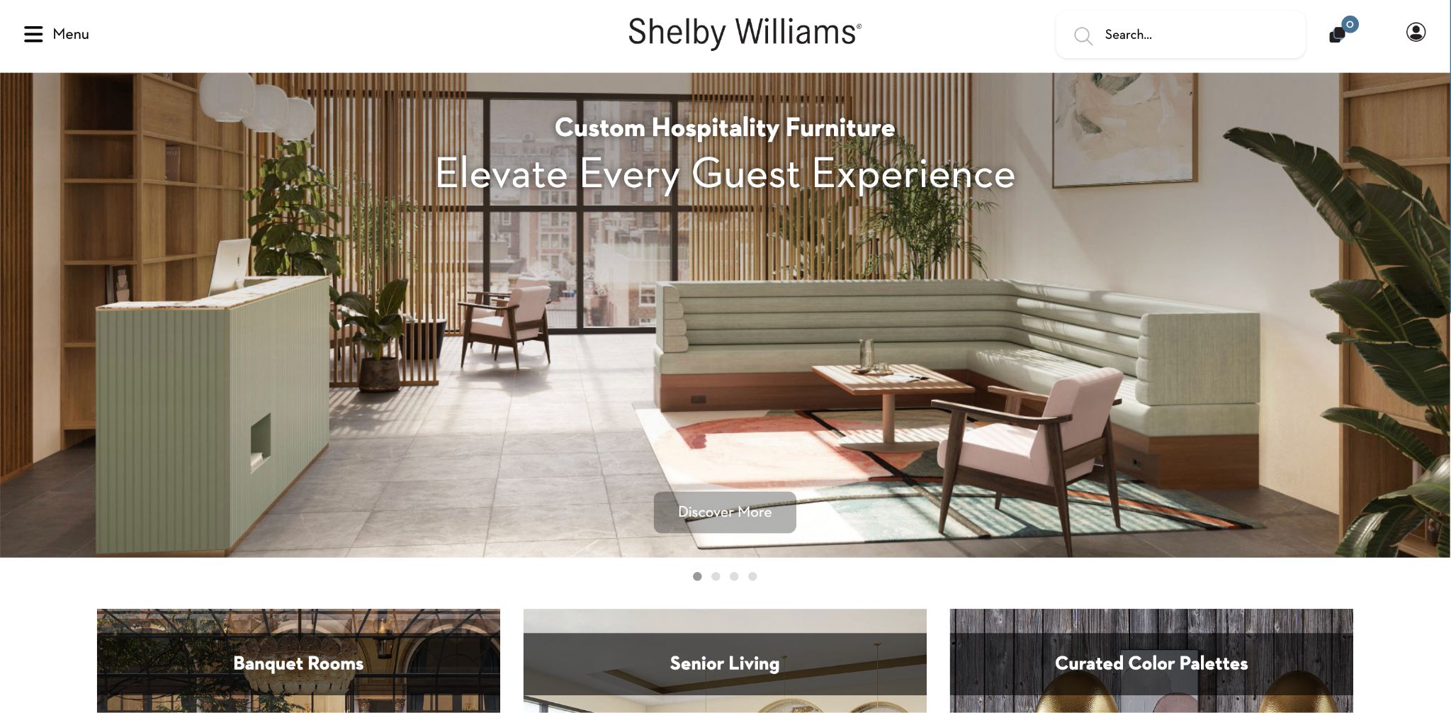 Beaufurn logo and various commercial furniture pieces, including dining tables and chairs