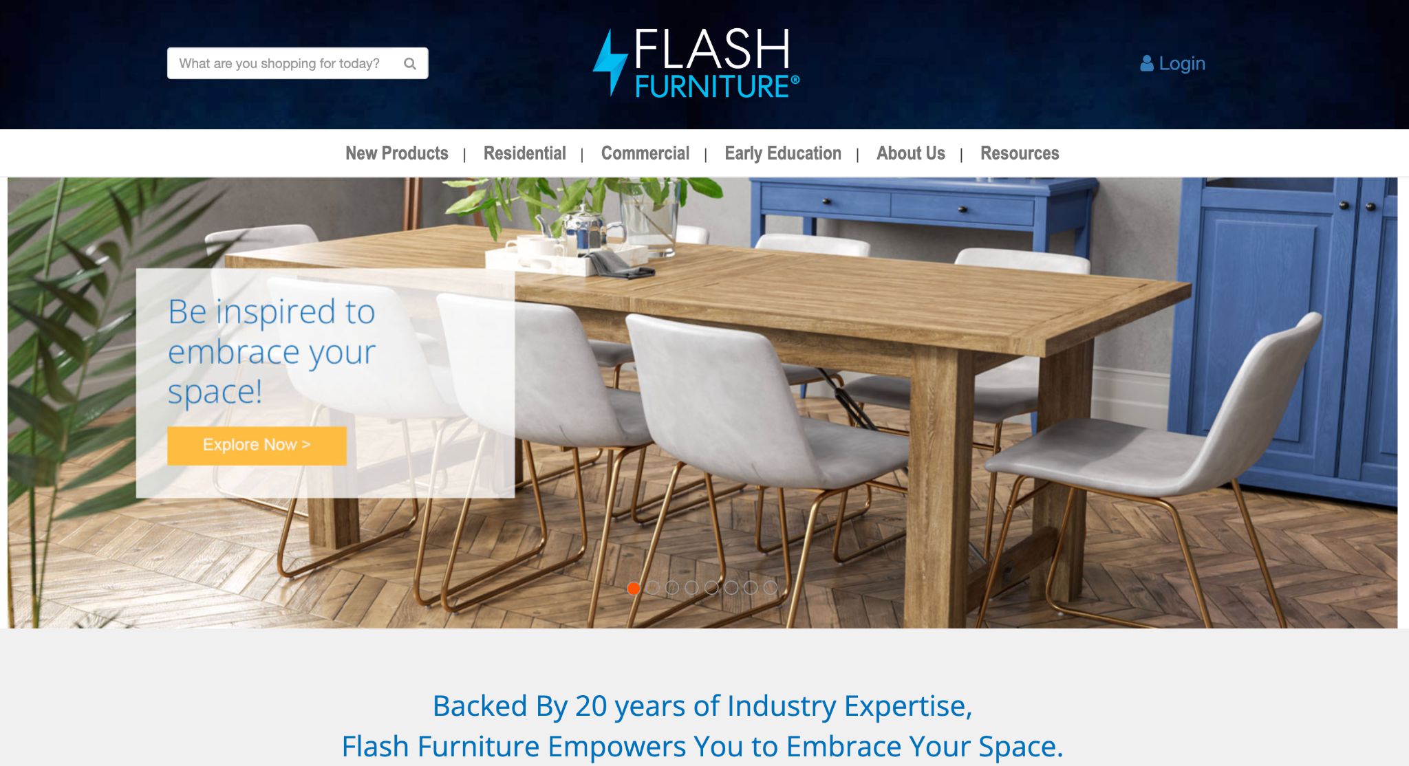 Beaufurn logo and various commercial furniture pieces, including dining tables and chairs