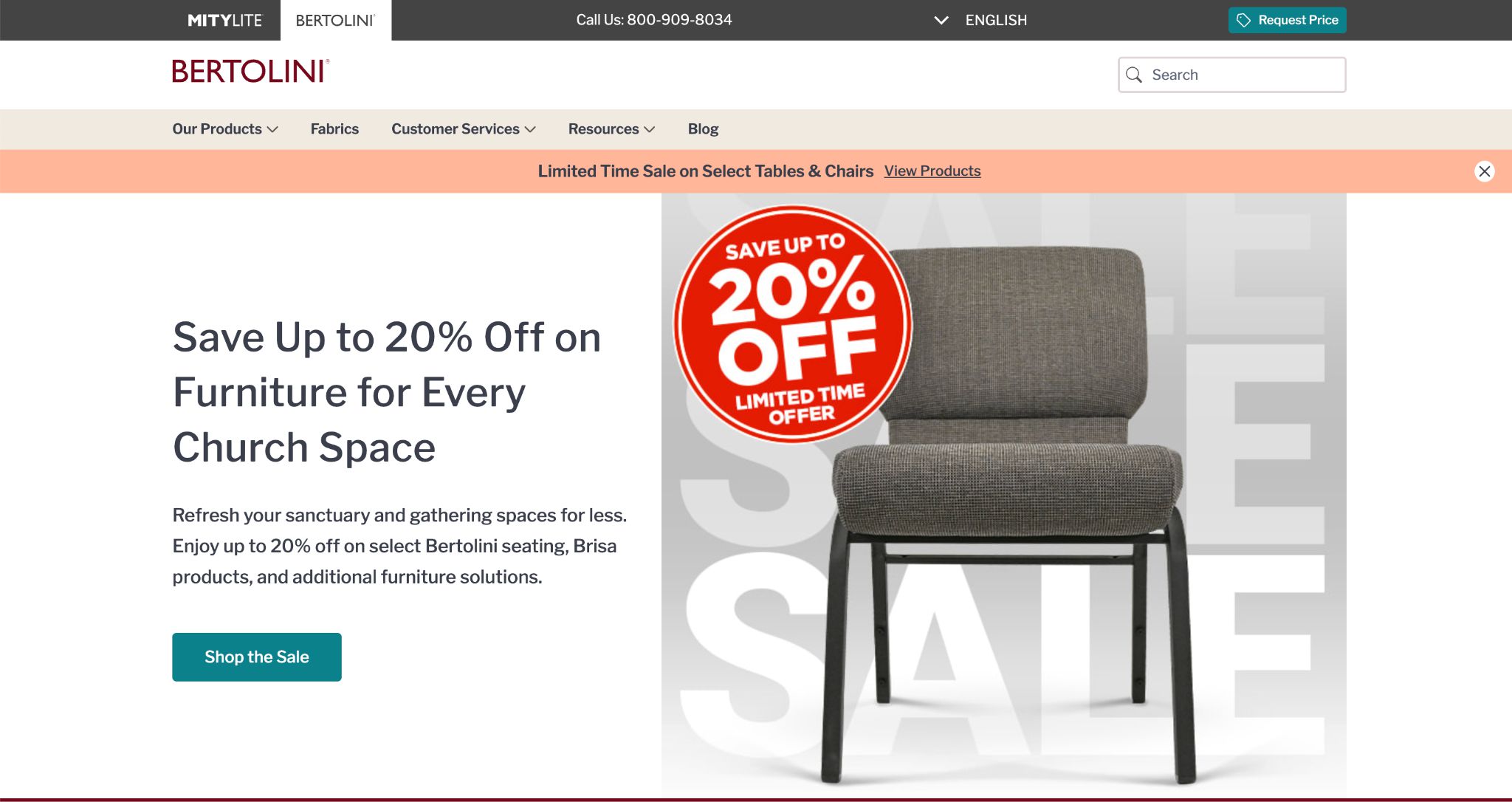 Beaufurn logo and various commercial furniture pieces, including dining tables and chairs